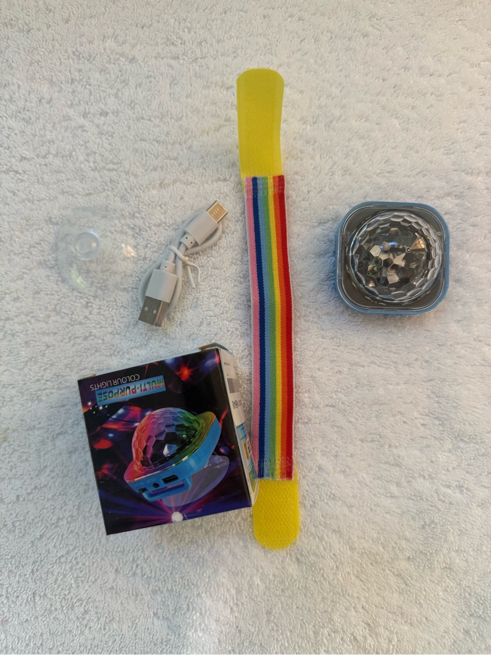 Colour Lights LED Party Wristband - Rainbow Stripe - Picture 4 of 10